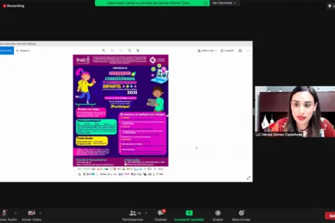 Captura de pantalla de la sesión virtual