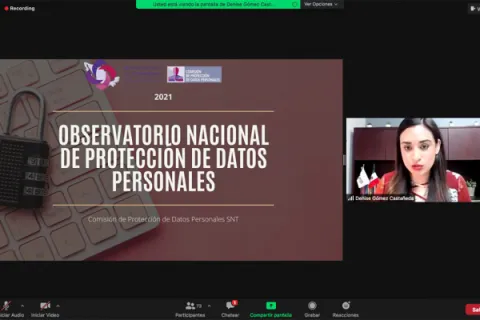 Captura de pantalla de la sesión virtual