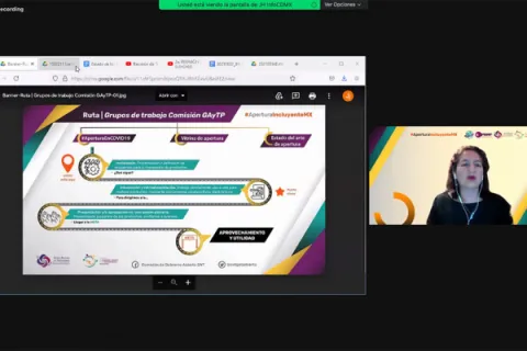 Captura de pantalla de la sesión virtual