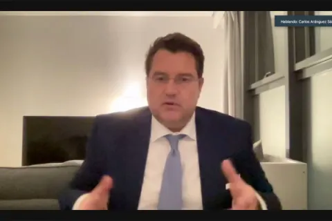 Captura de pantalla de la sesión virtual