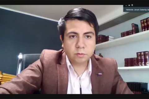 Captura de pantalla de la sesión virtual