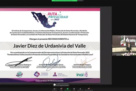 Captura de pantalla de la sesión virtual