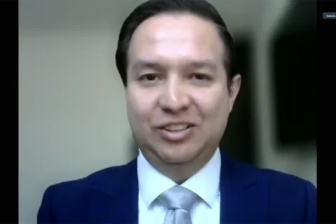 Captura de pantalla de la sesión virtual