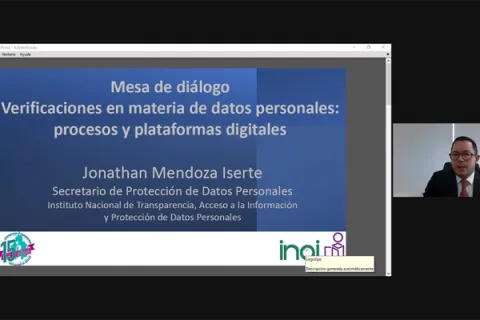 Captura de pantalla de la sesión virtual