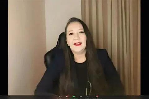 Captura de pantalla de la sesión virtual