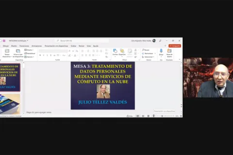 Captura de pantalla de la sesión virtual
