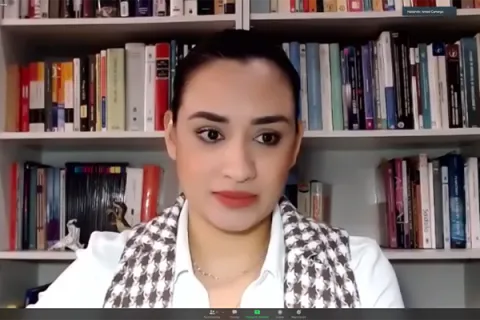 Captura de pantalla de la sesión virtual