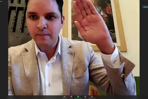 Captura de pantalla de la sesión virtual