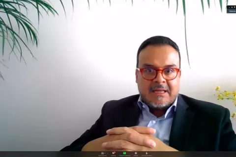 Captura de pantalla de la sesión virtual