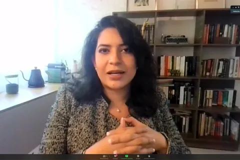 Captura de pantalla de la sesión virtual