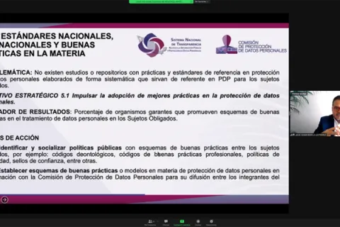 Captura de pantalla de la sesión virtual