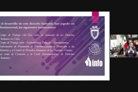Captura de pantalla de la sesión virtual
