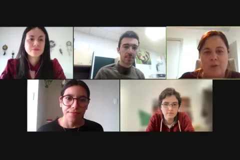 Captura de pantalla de la sesión virtual