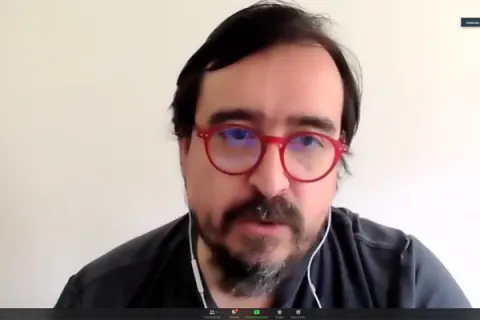 Captura de pantalla de la sesión virtual
