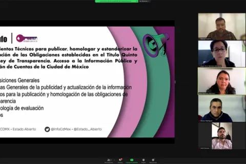 Captura de pantalla de la sesión virtual