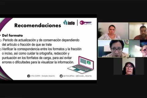 Captura de pantalla de la sesión virtual