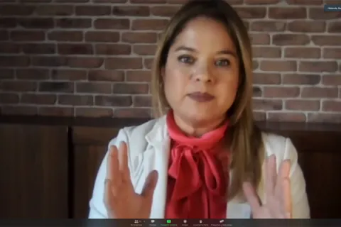 Captura de pantalla de la sesión virtual