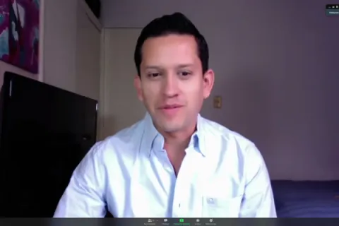 Captura de pantalla de la sesión virtual