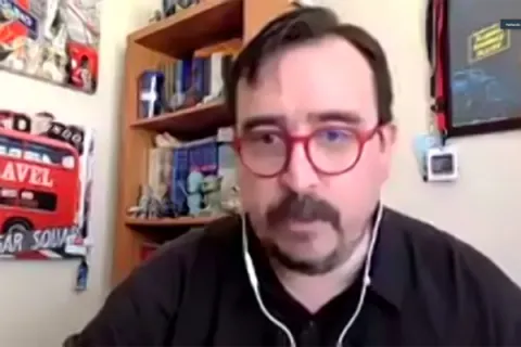 Captura de pantalla de la sesión virtual
