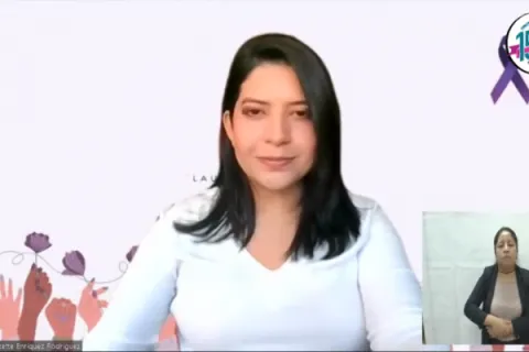 Captura de pantalla de la sesión virtual