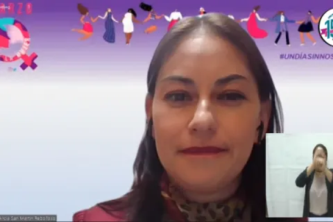 Captura de pantalla de la sesión virtual