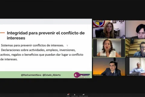 Captura de pantalla de la sesión virtual