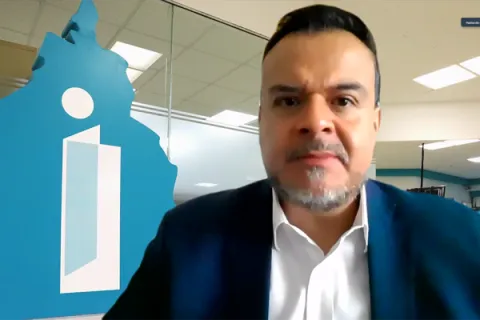 Captura de pantalla de la sesión virtual del Pleno