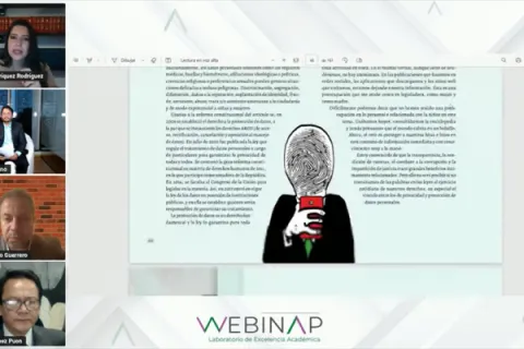 Captura de pantalla de la sesión virtual