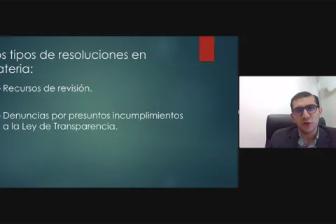 Captura de pantalla de la sesión virtual