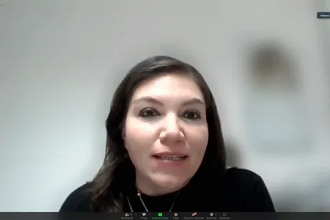 Captura de pantalla de la sesión virtual