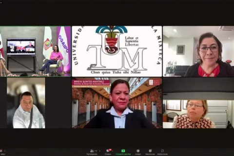 Captura de pantalla de la sesión virtual