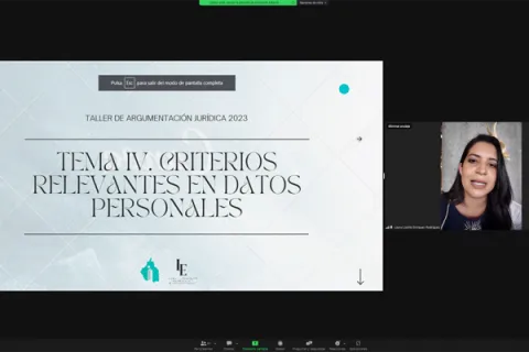 Captura de pantalla de la sesión virtual