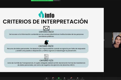 Captura de pantalla de la sesión virtual