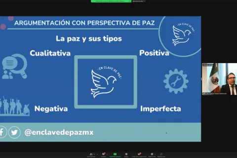 Captura de pantalla de la sesión virtual