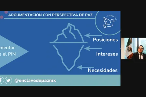 Captura de pantalla de la sesión virtual