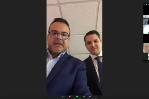 Captura de pantalla de la sesión virtual