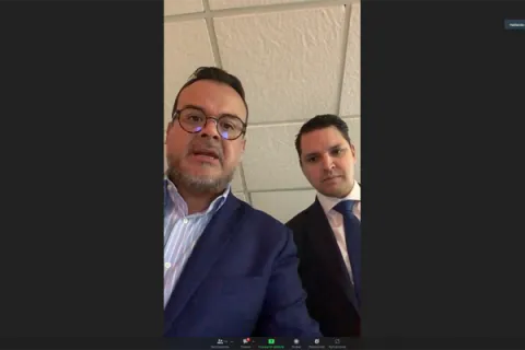 Captura de pantalla de la sesión virtual