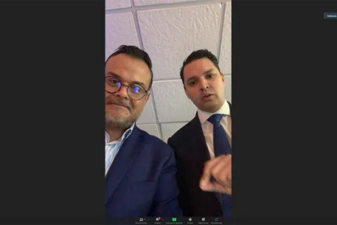 Captura de pantalla de la sesión virtual