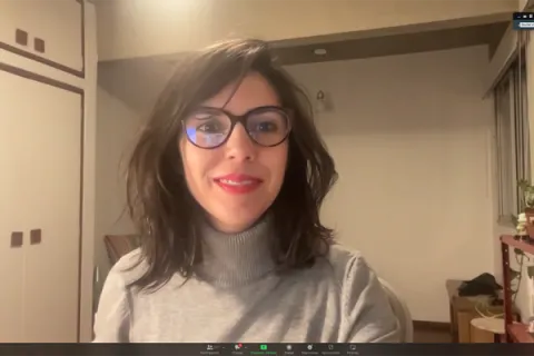 Captura de pantalla de la sesión virtual