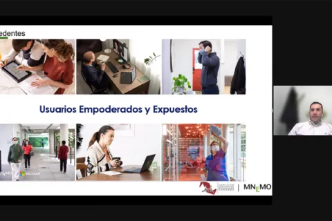 Captura de pantalla de la sesión virtual