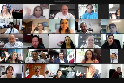Captura de pantalla de la sesión virtual