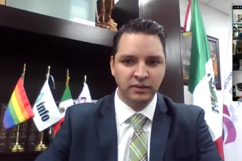 Captura de pantalla de la sesión virtual