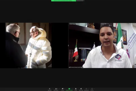 Captura de pantalla de la sesión virtual