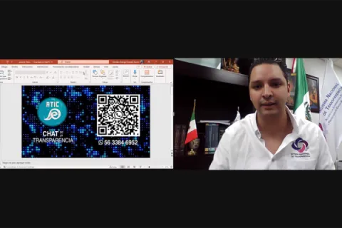 Captura de pantalla de la sesión virtual