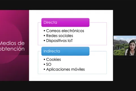 Captura de pantalla de la sesión virtual