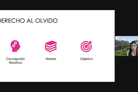 Captura de pantalla de la sesión virtual