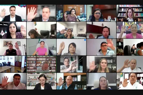 Captura de pantalla de la sesión virtual