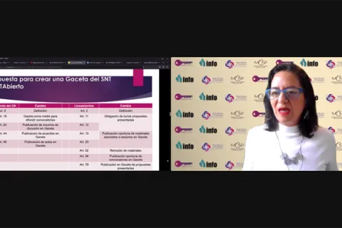 Captura de pantalla de la sesión virtual