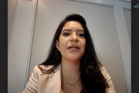Captura de pantalla de la sesión virtual