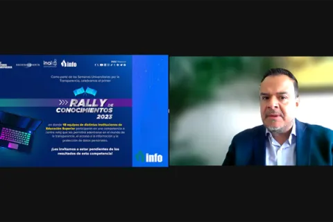 Captura de pantalla de la sesión virtual